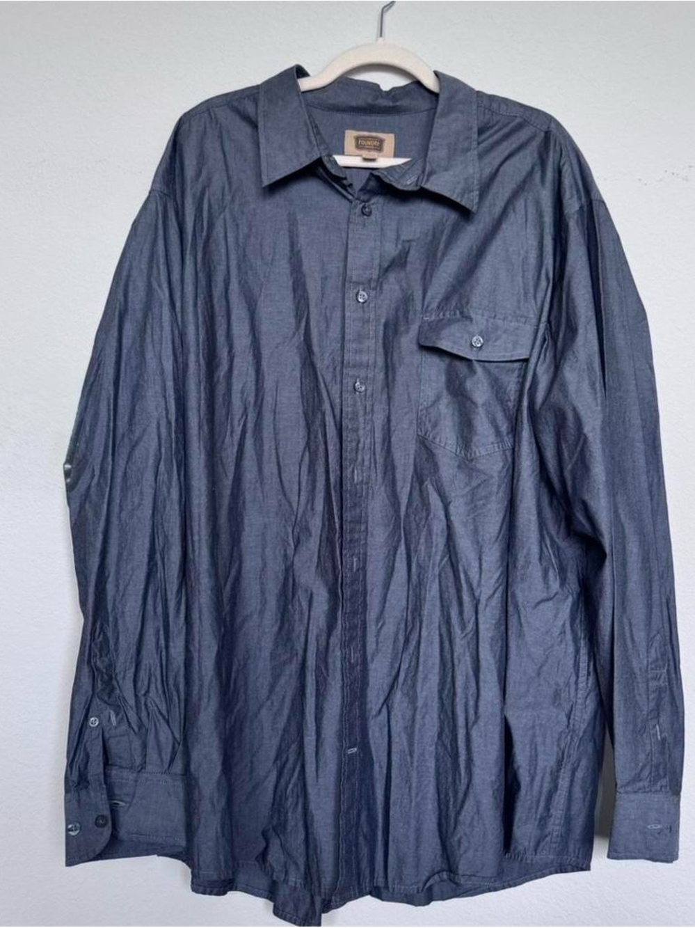 The Foundry Supply Co. Men's Dark Gray Dress Shirt